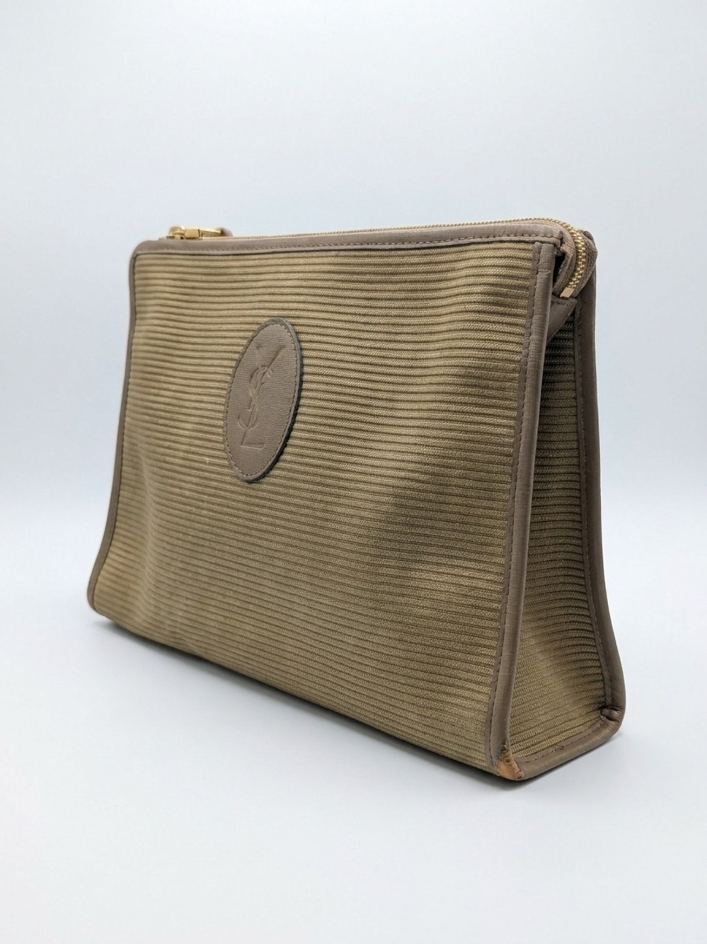 Yves Saint Laurent Tan Men's Toiletry Pouch
